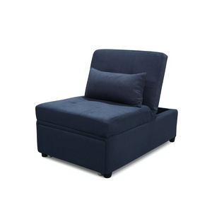 Modern <b>Single</b> Futon <b>Sofa</b> <b>Bed</b> with Pillow Back, Armless Design, Fabric Upholstery, Foam Filled, Dark Gray, Living Room Lounge Cha - Product Image 1