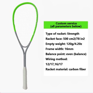 Raqueta <span class=keywords><strong>de</strong></span> Squash <span class=keywords><strong>de</strong></span> Aleación <span class=keywords><strong>de</strong></span> Aluminio y Carbono Completo, Ultraligera, para Principiantes, <span class=keywords><strong>de</strong></span> Alta Calidad, Personalizable, para Entrenamiento Deportivo - Product Image 6