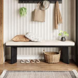 <span class=keywords><strong>Banco</strong></span> de pie de cama Tribesigns de 55 pulgadas de madera maciza con cojín extraíble para sentarse en el dormitorio principal - Product Image 4