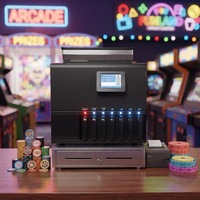 Trieur de pièces de monnaie grande capacité Jinrui JBY-CC02B 6+1 poches pour comptoir de banque avec fonction de rejet avancée