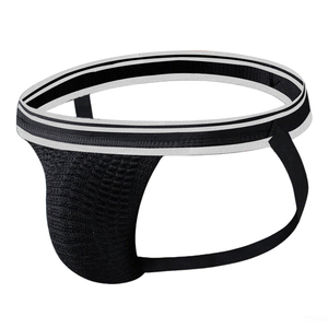 Мужское хлопковое нижнее белье с полосатым поясом, 3 см - Product Image 1