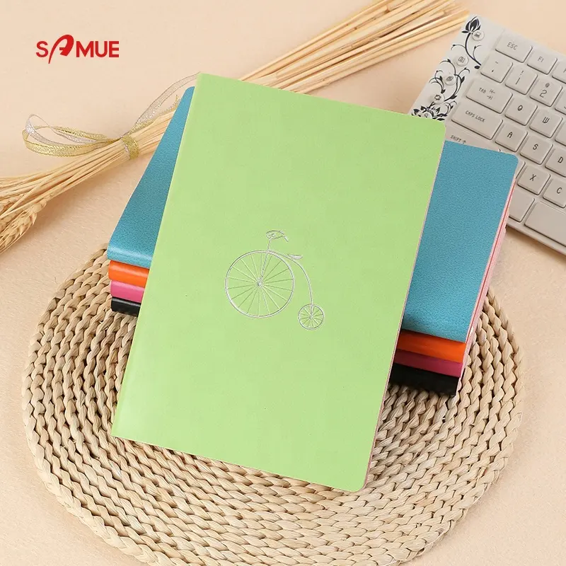 Förderung recycling Gedruckt stil PVC abdeckung material notebook mit lesezeichen