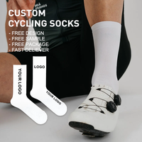 Chaussettes de cyclisme OEM en carbone recyclé, antidérapantes, absorbantes, personnalisables, sans coutures, numériques