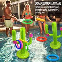 Jouet de plage gonflable en PVC en forme de cactus OEM transfrontalier, accessoire de décoration et d'activités