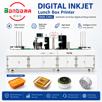 Imprimante automatique à jet d'encre UV pour couvercles de contenants alimentaires, boîtes à lunch, bols et gobelets à emporter
