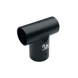 RJXHOBBY RJX4140 Conector en T de Aluminio de 30 mm a 25 mm y 90 Grados para Drones, Abrazadera Reductora de Tubo de Carbono, Adaptador Negro - Product Image 1