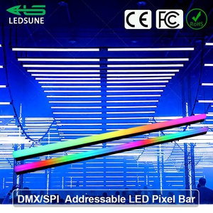 شريط إضاءة LED بتقنية <span class=keywords><strong>DMX</strong></span> قابل للبرمجة، أنبوب بكسل SPI Artnet بجهد 12/24/36 فولت، أشرطة LED بكسل RGB RGBW لإضاءة النوادي والمسارح - Product Image 1