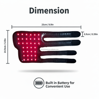 Enveloppe de luminothérapie rouge pour chien 660nm 850nm avec batterie intégrée et minuterie pour soulager la douleur et favoriser la récupération des animaux de compagnie