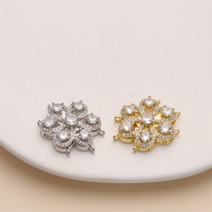 Chất lượng cao chống phai 18k mạ vàng hoa hình dạng trang sức kết nối hộp móc cài cho diy vòng đeo tay làm - Product Image 4