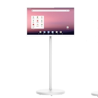 Pantalla Táctil Portátil LED Blanca de 27 Pulgadas, Smart TV Android 8+128G Full HD para el Hogar, Compras, Transmisión en Vivo y Entretenimiento