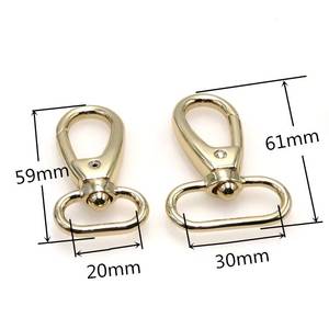 20-30mm custom bag hardware gold dog <b>hook</b> safety metal swivel <b>snap</b> clasp for handbag strap - Product Image 1