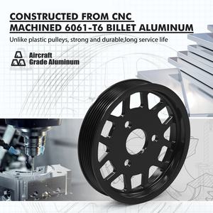 BEVINSEE 1x aluminio E36 E46 <span class=keywords><strong>E39</strong></span> E53 X5 Z3 motores de coche polea de bomba de dirección asistida para <span class=keywords><strong>BMW</strong></span> 325i 330i <span class=keywords><strong>520i</strong></span> 525i 528i #32421740858 - Product Image 6