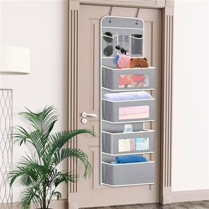 Non-Woven Fabric Hanging Organizer Collapsible 4-Shelf Wall Mount <b>Storage</b> for Clothes Over Door Organizer <b>Storage</b> for Bedroom - Product Image 4