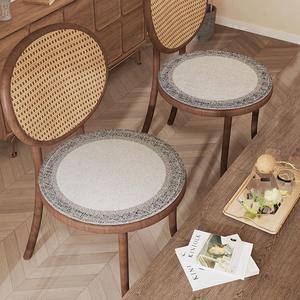 Cojín Redondo de Seda de Hielo Antideslizante para Silla de Hogar, Taburete, Oficina, Comedor - Product Image 4