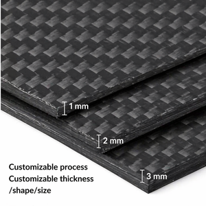 1.0mm Carbon Fiber Sheet 300x400mm - 3K Twill Matte Finish Composite Panel