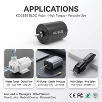 Moteur Brushless à Roulement à Billes KC2838 avec Régulation de Vitesse PWM pour Vélo Électrique, Appareil Électroménager, 24V DC Haute Vitesse, Maison Intelligente, Climatisation