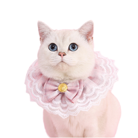 NOUVEAU Bandanas pour animaux de compagnie (chats et chiens) en polyester réglable, à rayures, mignons, toutes saisons, avec nœud papillon, accessoires pour animaux, vêtements pour animaux
