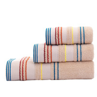 Ensemble de serviettes de bain 100% coton, pour le visage, style européen oriental, lot de 3 pièces, grande et petite taille, 50x90cm