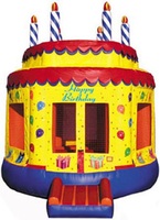 Château gonflable commercial pour fête, cadeau d'anniversaire, gâteau gonflable, château gonflable avec bougie