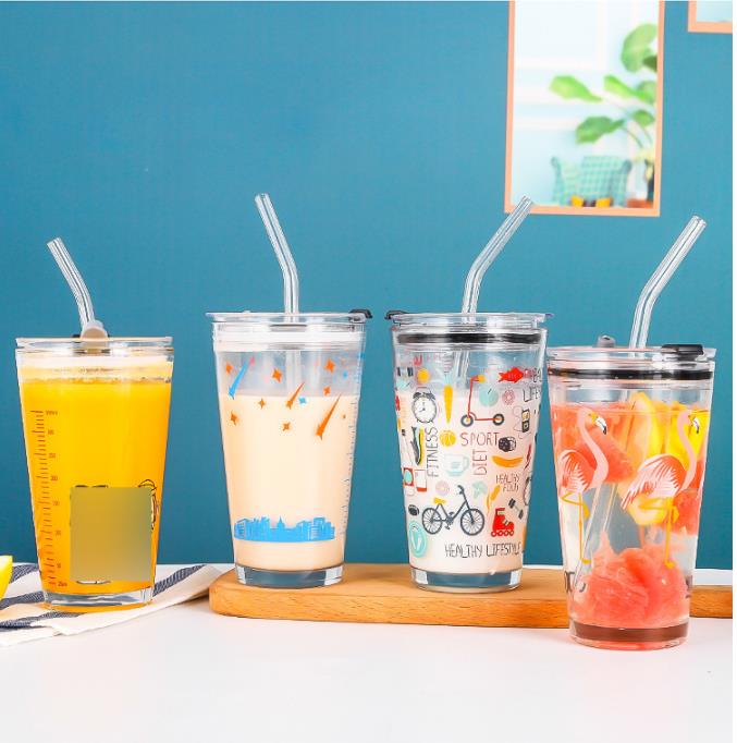 480ml Drinking glass cup with logo