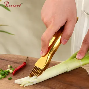 Kitchen Gadgets Stainless Steel Green Onion Slice Vegetable Cutter Shred Sharp Scallion Cutter Knife