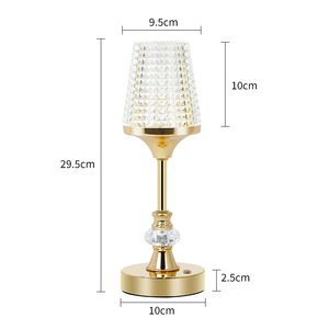 Modern Luxury LED Atmosphere <strong>Lamp</strong> New Style Rechargeable Table <strong>Lamp</strong> <strong>Touch</strong> Sensitive <strong>Small</strong> Metal for Bedroom Bedside Cafe Table - Product Image 5