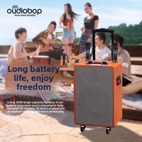 Enceinte Karaoké Portable en Bois 60W avec Micro Sans Fil, Télécommande et Batterie Intégrée pour Extérieur - Modèle Overweight Bass 5.3