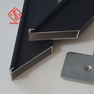 Foshan Hardware Armário Escovado Armário De Combinação Quadro De Alumínio Armário De Cozinha De Extrusão De Porta De Vidro Perfil De Moldura