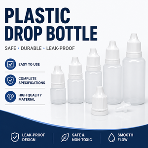Botella de Plástico PE para Laboratorio, Botella con Gotero de 3ml, 5ml, 10ml, 15ml, para Almacenamiento y Dispensación de Reactivos Líquidos - Product Image 1
