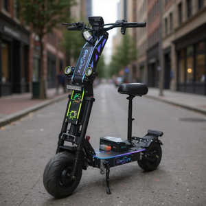 Geofought Customized G14 <b>72V</b> 10000W Dual Motor 30-100ah <b>Battery</b> 13/14inch Fat Tire Folding Scooter with NFC Display - Product Image 1