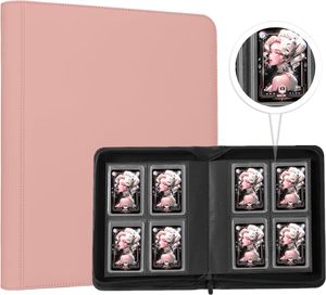 Carpeta Personalizada de Cuero PU con 4 Bolsillos para Tarjetas Coleccionables, Cierre de Cremallera, Álbum de Tarjetas Impermeable para Colección - Product Image 1