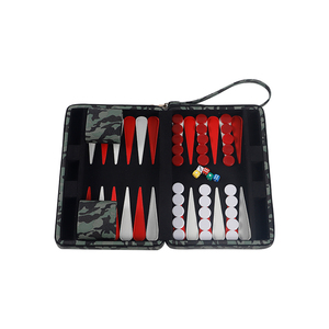 Chất lượng cao chuyên nghiệp cờ vua và backgammon bảng da sang trọng backgammon Bộ - Product Image 1