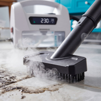 Nettoyeur Vapeur Portable pour Carrelage de Salle de Bain 1800W 230F, Nettoyeur Vapeur Sec Sans Ébullition 1.6L, Nettoyage Continu 30min, Certifié CE ETL