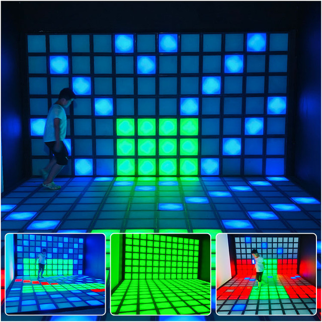 ODM Motion Sensing Technology Interactive Hopscotch Active LED Dance Floor Tiles with ABS Material and High CRI 85