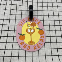 Étiquettes de bagage en caoutchouc souple PVC anti-perte et pendentifs pour sacs, supports pour verres à vin et cartes d'embarquement d'avion
