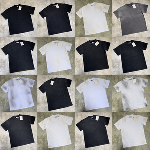 Custom Men's 100% Cotton Oversized Boxy Designer T-Shirts European American <b>Hip</b> Hop Style Loose Short Sleeve Washed Old Print - Product Image 3
