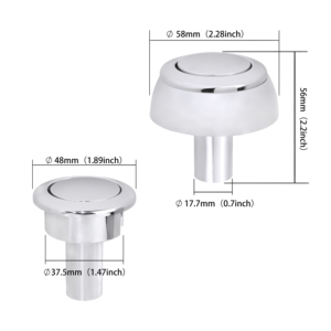T2134 Verchroomd Modern Design Enkelvoudige Spoelknop Voor Storm 33a Toiletvervanging Met Eenvoudige Installatie - Product Image 2