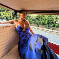 Robe longue décontractée éco-responsable à pois pour femme, coupe trapèze, collection 2025