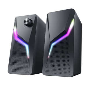 ลำโพงบลูทูธ USB สำหรับเล่นเกมส์ พร้อมไฟ RGB สำหรับคอมพิวเตอร์พีซี  ชุดลำโพงเสียงมัลติมีเดียคุณภาพสูง ใช้พลังงาน DC สำหรับแล็ปท็อป - Product Image 1