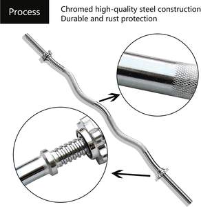 TOPOTNS Super March Bodybuilding Power-lifting Olymp Curl bar, Ez cromato Curl bilanciere bar palestra casa pesi liberi - Product Image 4