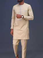 Costume pour hommes africains musulmans, brodé, tendance, pour fêtes et occasions décontractées, designs Abaya pour hommes musulmans 2025