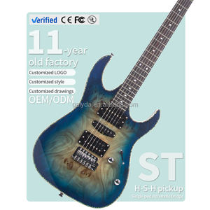 GALYDA GLG-10 Guitarra Eléctrica Sólida de 6 Cuerdas, Cuerpo de Álamo, Mástil de Arce, Diapasón de Palisandro, Configuración de Pastillas H-S-H, Tumor de Árbol - Product Image 3