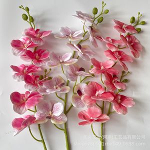 Orchidée artificielle Vanda à branche unique en caoutchouc souple blanc de Meiduo Flower Industry pour la décoration de la maison et des mariages - Product Image 4