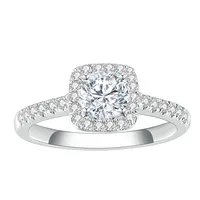 Diamond Ring Engagement Rings 18K 14K 10K Gold 925 Sterling Silver Moissanite Diamond Halo Ring Moissanite Engagement Ring