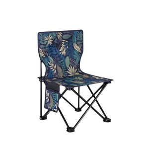 Outdoor Folding Chair With Backrest Aluminum Frame Tropical Design Garden Chair Portable Foldable For Camping Fishing - Product Image 5