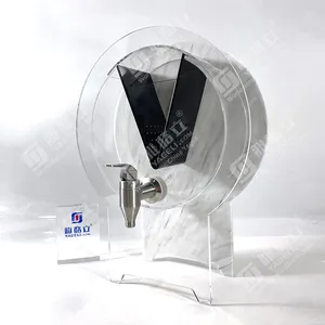 Yageli China Supplier Wholesale Cheap 3 Gallon Round Clear Marble Acrylic Barrel Fruit Beverage Dispenser with Infusion Chamber