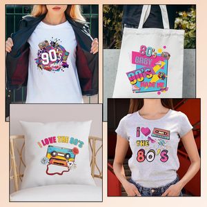 Parches Termoadhesivos y Pegatinas de Vinilo Personalizados con Temática de los 80s y 90s, 20 Piezas, <span class=keywords><strong>para</strong></span> Camisetas, Bolsas, Manualidades, Listos <span class=keywords><strong>para</strong></span> Planchar - Product Image 5
