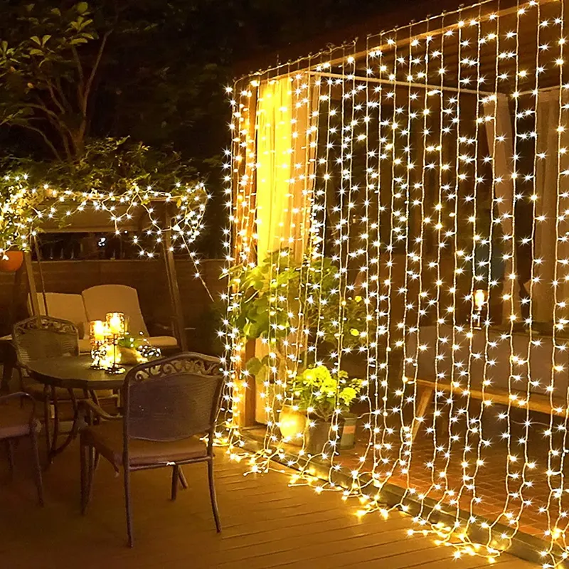 Personnalisé Extérieur Noël Télécommande Luces Ee Navid Éclairage Décoratif Fête De Mariage Fée 200 300 Led Guirlande Lumineuse