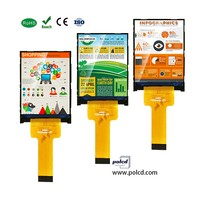 شاشة Polcd مقاس 2 بوصة بدقة 240*320 من نوع IPS، شاشة عرض TFT LCD بواجهة MCU ذات 20 سنًا، سطوع 300 شمعة، شاشة ST7789V ناقلة للضوء