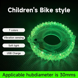 Lumière <span class=keywords><strong>de</strong></span> roue <span class=keywords><strong>de</strong></span> vélo à capteur intelligent LED, rechargeable par USB, étanche, <span class=keywords><strong>7</strong></span> couleurs changeantes, allumage/extinction automatique, pièces <span class=keywords><strong>de</strong></span> sécurité <span class=keywords><strong>pour</strong></span> le cyclisme - Product Image 4